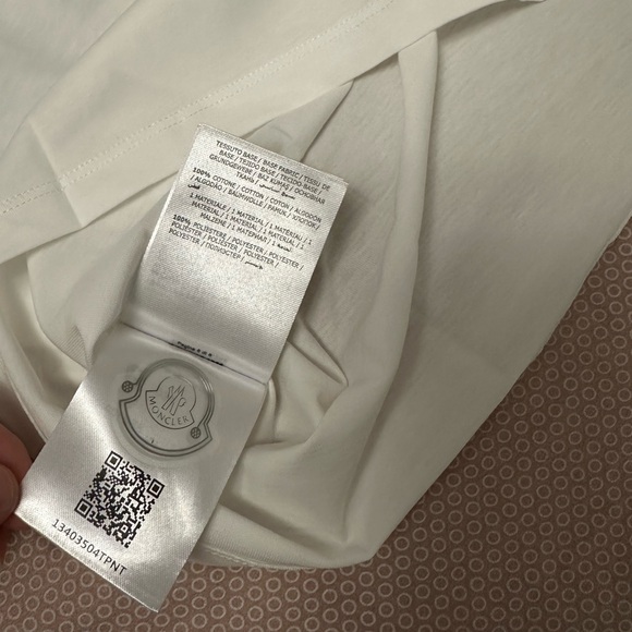 Moncler Graphic Print Cotton Tee, White, XS/S - Picture 8 of 8